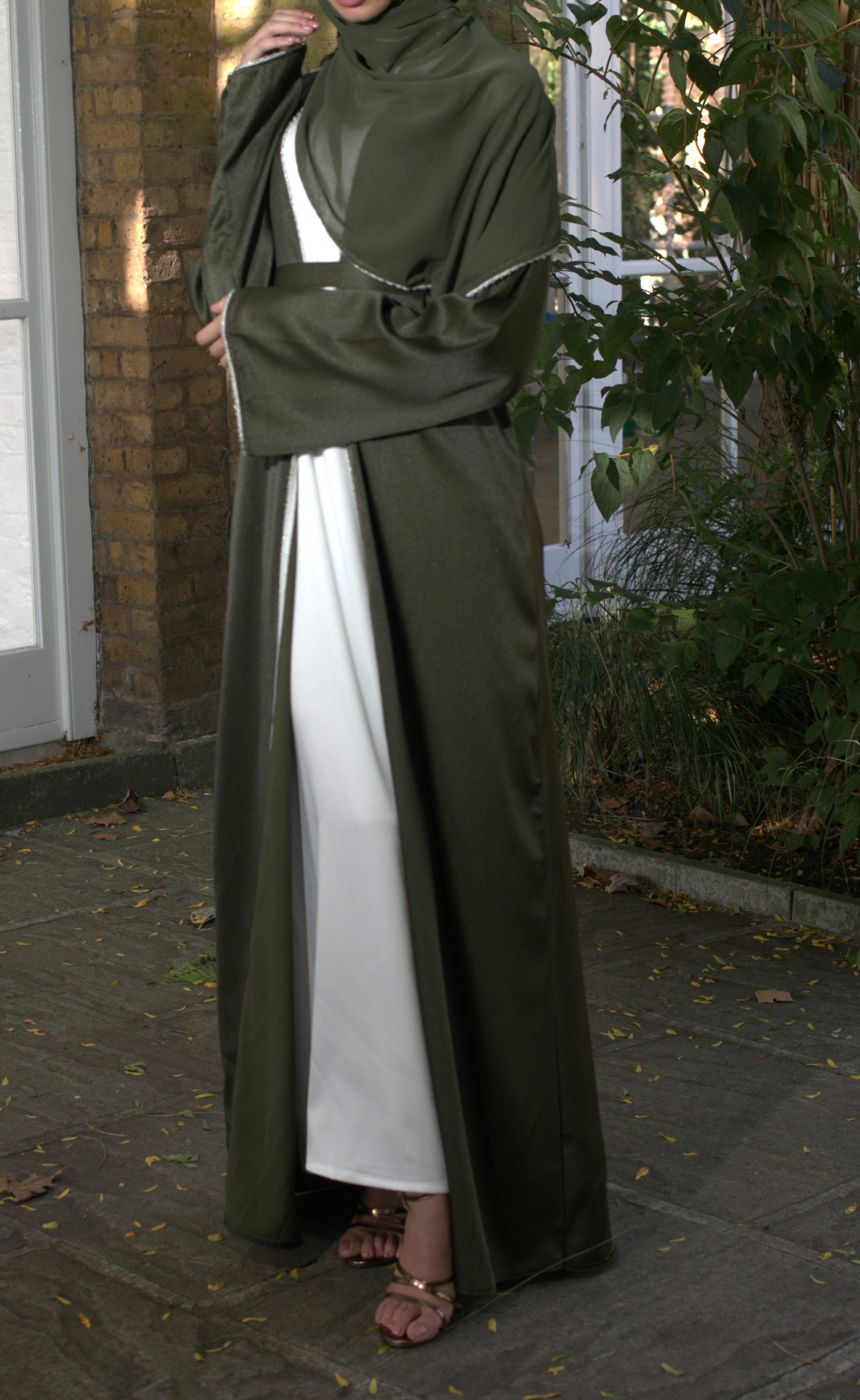 Alina open abaya - Olive