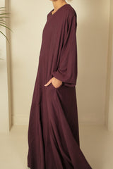 The Everyday Maroon Flow Abaya