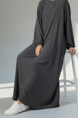 Midnight Blue Oversized Umbrella Cut Abaya | Modest Women's Dress