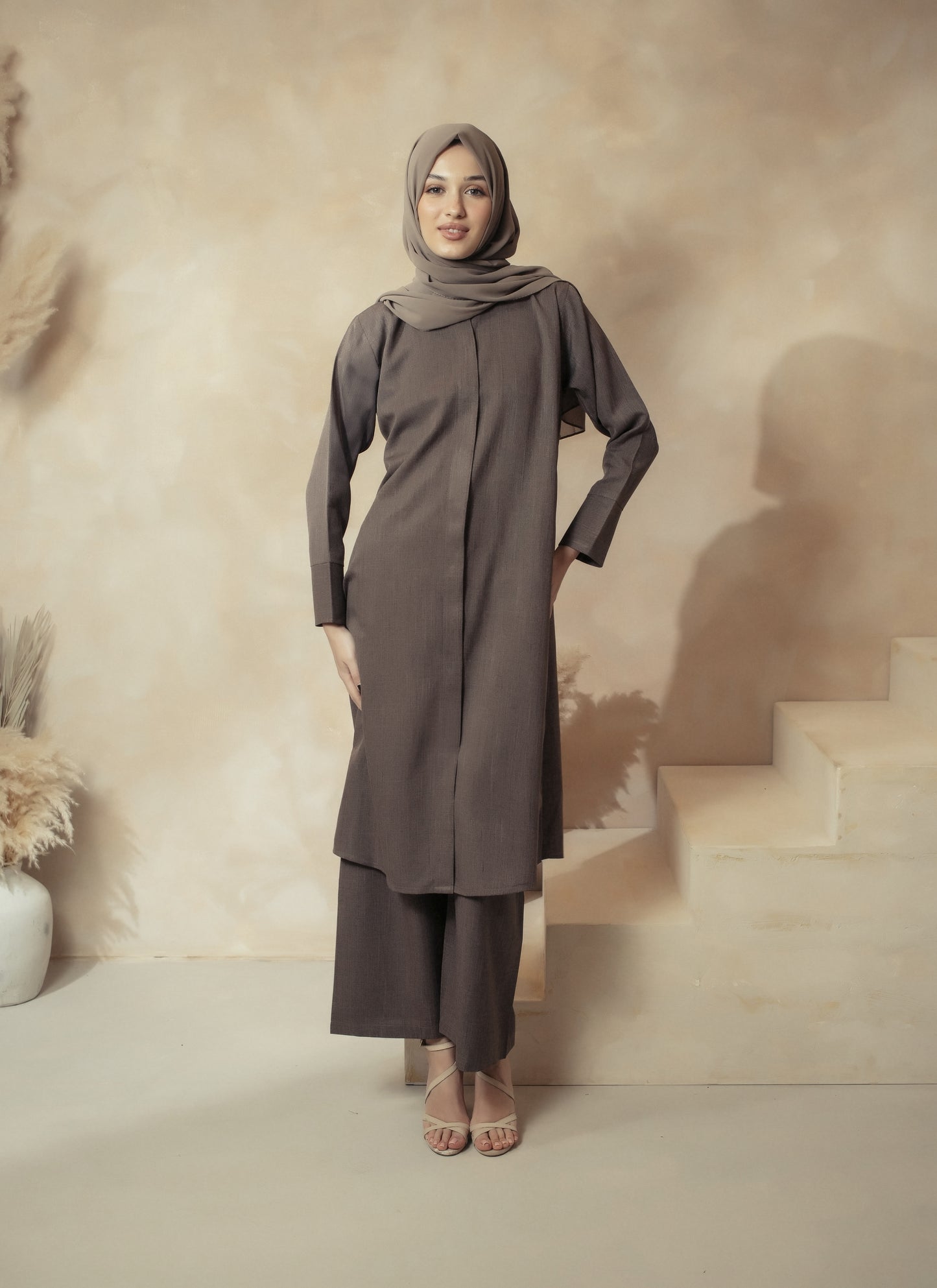 Mocha Linen Co-ord Set
