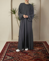 Midnight Blue Oversized Umbrella Cut Abaya | Modest Women's Dress UK