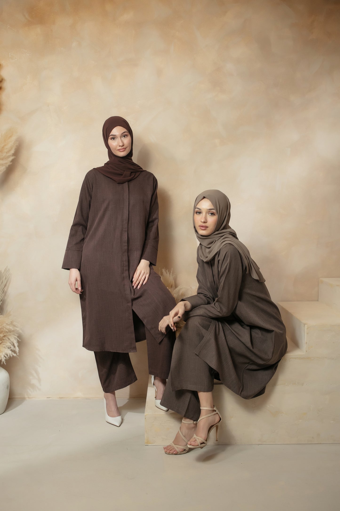 Mocha Linen Co-ord Set