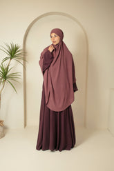 Maroon Plum Complete Khimar Set