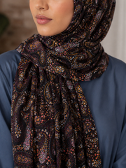 Blue linen abaya set