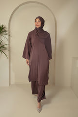 Mauve Nusrat Women's 3-Piece Modest Co-ord Set