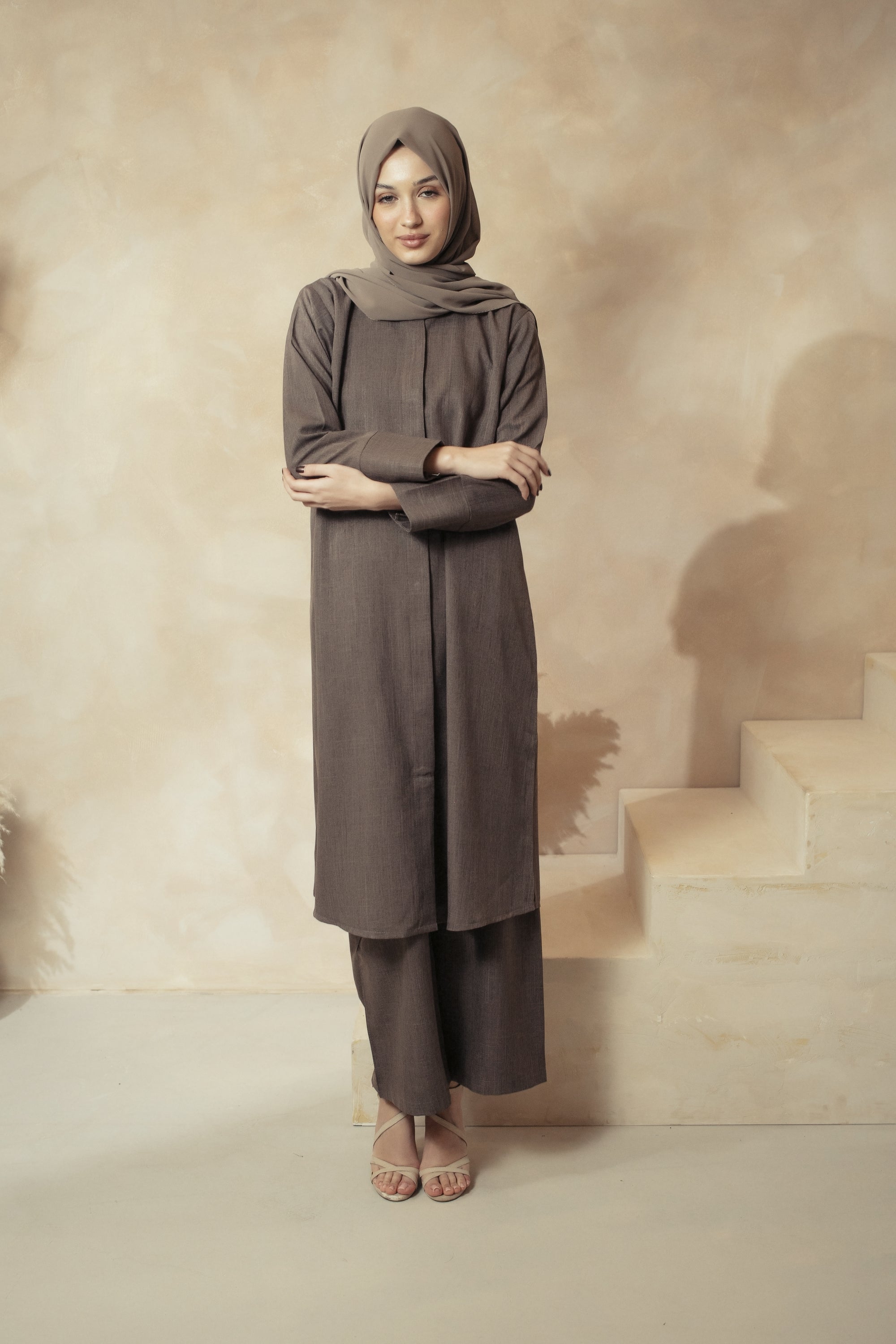 Mocha Linen Co-ord Set