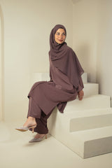 Mauve Nusrat Women's 3-Piece Modest Co-ord Set
