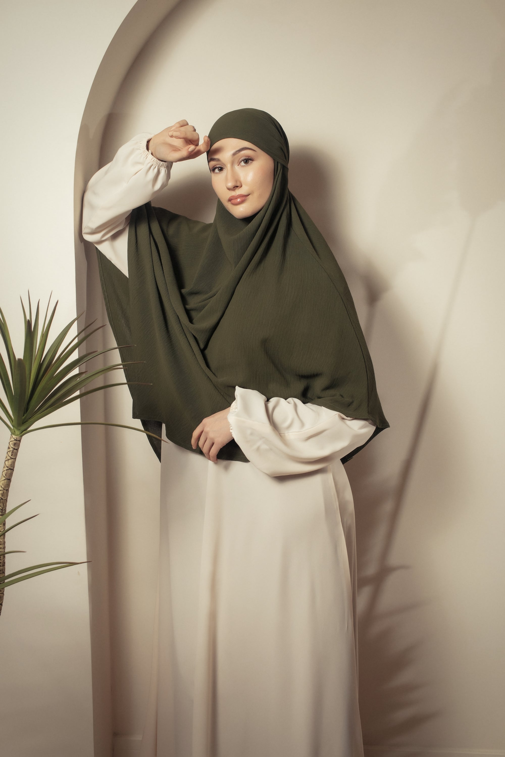 Olive Khimar Set