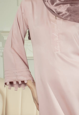 Rosie Kurta Set – Blush Pink Marina Fabric | Elegant Modest Tunic & Trouser Ensemble