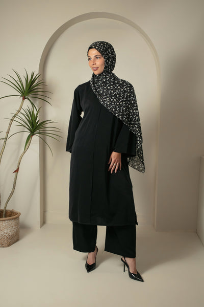 Midnight bloom hijab
