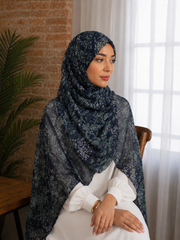 Midnight meadow maxi hijab